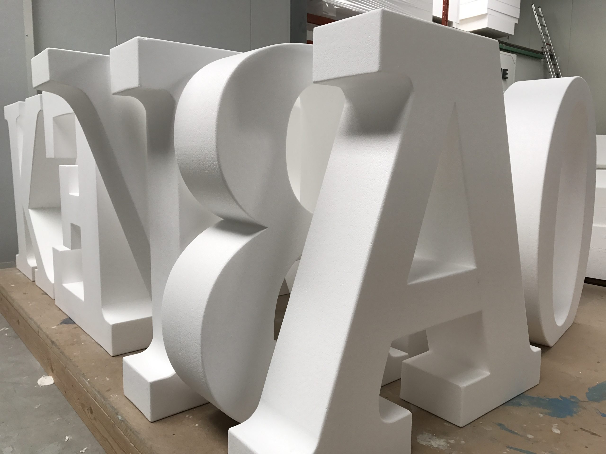 Grote 3D kunststof letters
